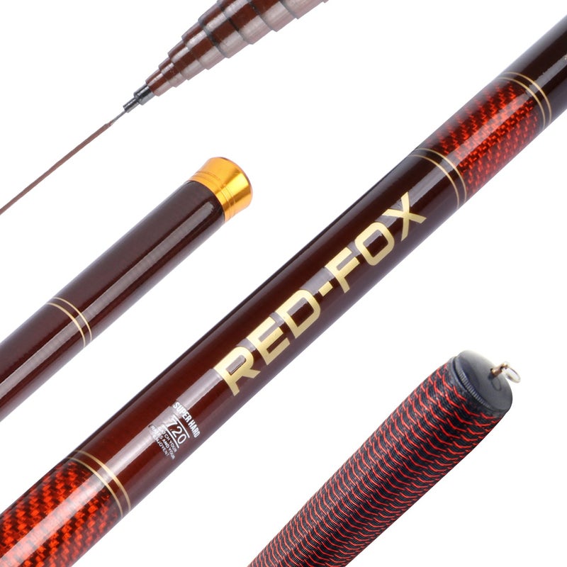 Goture Telescopic Tenkara Fishing Rod Collapsible Crappie Rods 1 Piece Portable Hand Fishing Poles Carbon Fiber Telescoping Stream Ultralight Inshore Carp Bamboo Pole Bass Trout 12 15 18 20 21 24Ft - Image 4